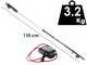 Zanon Viper SV 45 - Forbice elettrica da potatura su asta - 50.4V 3.2 Ah  - 100 cm