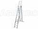 OUTLET - DIFETTI ESTETICI - Scala alluminio telescopica Facal Stilo 3 rampe x 12 gradini - 8,18 mt. - allungabile