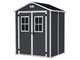 Keter Manor nero - Casetta da giardino - Con finestre frontali - 185x152x226 cm