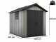 Keter Oakland 759 - Casetta da giardino - Con porta a doppia anta e finestra - 229x287x242 cm