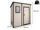 Keter Manor Pent beige - Casetta da giardino - Con finestra frontale - 183.5x111x200.5 cm
