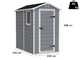 Keter Manor grigio - Casetta da giardino - Con finestra laterale - 130x192x198 cm