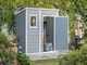 Keter Manor Pent grigio - Casetta da giardino - Con finestra frontale - 183.5x111x200.5 cm