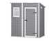 Keter Manor Pent grigio - Casetta da giardino - Con finestra frontale - 183.5x111x200.5 cm