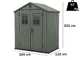 Keter Darwin verde - Casetta da giardino - Con finestre frontali - 190x122x221 cm