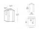 Keter Darwin marrone - Casetta porta attrezzi - Con finestra laterale - 125.8x184.5x205.1 cm