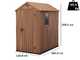 Keter Darwin marrone - Casetta porta attrezzi - Con finestra laterale - 125.8x184.5x205.1 cm