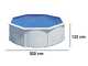 Piscina Fuori Terra Gre Fidji KIT550ECO – Rotonda In Acciaio 550x120 Cm Con Filtro A Sabbia, Scala E Liner