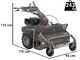 Weibang WBGT6813 - Trinciaerba professionale a martelli - Motore a benzina 9 HP