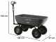 BlackStone WB4-D - Carriola elettrica a batteria 24V 12Ah con ruote