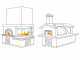 Linea VZ Amalfi - Forno a legna da incasso con camera 107 cm - Capacit&agrave; Cottura 5 pizze