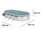 Gre Finlandia Ovale 730x375x120cm - Piscina fuori terra in acciaio