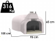 Edilmark FR 95 - Forno a legna da incasso con piano cottura 76x81 cm
