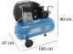 Abac A39/ 100 CT3 Line - Compressore aria trifase a cinghia -  serbatoio da 100 litri