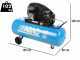 ABAC EXT A39B 200 CM3 - Compressore aria elettrico monofase a cinghia - Motore 3 HP - 200 lt