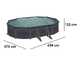Gre Granada Ovale 610x375x132cm - Piscina fuori terra in acciaio