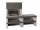 Edilmark KUBO.1 - Barbecue in muratura a legna e carbone - Fuoco Posteriore e Panca Reversibile