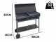 Seven Italy Vulcano Big -  Barbecue in ferro artigianale a carbone - 2x 47,5x37cm
