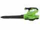 Greenworks GD48BVIIK4 - Soffiatore aspiratore a batteria 48V 4Ah