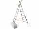 Facal Atlanta ATL350-2, 2x12 gradini, 5.66 m - Scala in alluminio - Altezza stimata operativa 6.40 m