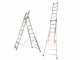 Facal Atlanta ATL350-2, 2x12 gradini, 5.66 m - Scala in alluminio - Altezza stimata operativa 6.40 m