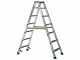 Facal Dupla D-6, 2x7 gradini, 1.54 m - Scala doppia in alluminio - Altezza stimata operativa 2.79 m