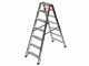 Facal Dupla D-6, 2x7 gradini, 1.54 m - Scala doppia in alluminio - Altezza stimata operativa 2.79 m