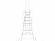Facal Atlanta ATL230-2, 2x8 gradini, 3.70 m - Scala in alluminio - Altezza stimata operativa 4.56 m
