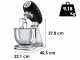 Smeg SMF02BLEU Nero - Impastatrice Planetaria - Vasca in Inox da 4,8 litri