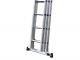 S.T.P. Tria 3TR A10069083255, 3x8 gradini, 5.55 m - Scala a sfilo in alluminio - Altezza stimata operativa 6.55 m