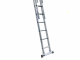 S.T.P. Tria 3TR A10069083255, 3x8 gradini, 5.55 m - Scala a sfilo in alluminio - Altezza stimata operativa 6.55 m