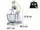 Smeg SMF02CREU Panna - Impastatrice Planetaria - Vasca in Inox da 4,8 litri