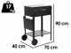 Seven Italy Stella Large - Barbecue in ferro artigianale a carbone - 67,5x37cm
