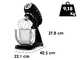 Smeg Full Color Nero SMF03BLEU - Impastatrice Planetaria - Vasca in Inox da 4,8 litri