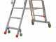 Facal Cast&agrave; CTA-6, 5 gradini, 2.60 m - Scala in alluminio pieghevole su ruote - Altezza stimata operativa 3.39 m