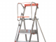 Facal Cast&agrave; CTA-7, 6 gradini, 2.88 m - Scala in alluminio pieghevole su ruote - Altezza stimata operativa 3.76 m