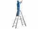 Facal Dupla D-7, 2x8 gradini, 1.76 m - Scala doppia in alluminio - Altezza stimata operativa 3.03 m