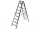 Facal Dupla D-8, 2x9 gradini, 1.99 m - Scala doppia in alluminio - Altezza stimata operativa 3.27 m