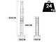 S.T.P. Tria 3TR A10084113345, 3x11 gradini, 8.25 m - Scala a sfilo in alluminio - Altezza stimata operativa 9.25 m