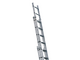 S.T.P. Tria 3TR A10100133405, 3x13 gradini, 10.05 m - Scala a sfilo in alluminio - Altezza stimata operativa 11.05 m