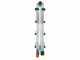 Facal Eurobriko BK/2 A, 2x8 gradini, 4 m - Scala in alluminio telescopica - Altezza stimata operativa 4.90 m