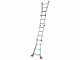 Facal Eurobriko BK/2 A, 2x8 gradini, 4 m - Scala in alluminio telescopica - Altezza stimata operativa 4.90 m