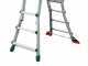 Facal Eurobriko BK/2 A, 2x8 gradini, 4 m - Scala in alluminio telescopica - Altezza stimata operativa 4.90 m