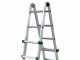 Facal Eurobriko BK/2 A, 2x8 gradini, 4 m - Scala in alluminio telescopica - Altezza stimata operativa 4.90 m
