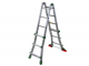 Facal Eurobriko BK/2 A, 2x8 gradini, 4 m - Scala in alluminio telescopica - Altezza stimata operativa 4.90 m