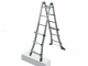 Facal Eurobriko BK/4 A, 2x10 gradini, 5.12 m - Scala in alluminio telescopica - Altezza stimata operativa 6.05 m