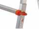Gierre Peppina AL001, 2x7 gradini, 3.29 m - Scala in alluminio telescopica - Altezza stimata operativa 4.29 m