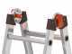 Gierre Peppina AL001, 2x7 gradini, 3.29 m - Scala in alluminio telescopica - Altezza stimata operativa 4.29 m