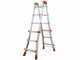 Gierre Peppina AL015, 2x7 gradini, 3.33 m - Scala in alluminio telescopica - Altezza stimata operativa 4.33 m