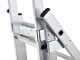 Gierre AL400, 3x6 gradini, 3.70 m - Scala telescopica in alluminio - Altezza operativa stimata 4.70 m
